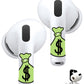 RockMax for AirPod Pro 3 Skins, Glow in The Dark Decal Stickers, DIY Dollar Tattoos for AirPods Pro 2nd Generation, Easy to Identify, Compatible with AirPods Pro 1/2/3 & AirPod 1/2/3/4(Universal Fit)