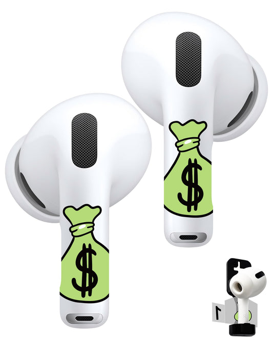 RockMax for AirPod Pro 3 Skins, Glow in The Dark Decal Stickers, DIY Dollar Tattoos for AirPods Pro 2nd Generation, Easy to Identify, Compatible with AirPods Pro 1/2/3 & AirPod 1/2/3/4(Universal Fit)