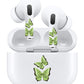 ROCKMAX for AirPods Glow in The Dark Skin Set, Butterfly Earbud + Charging Case Stickers with Applicator & Spare, Universal Fit for AirPods 1/2/3/4 & Pro/Pro 2/Pro 3, Sweat-Resistant, Removable