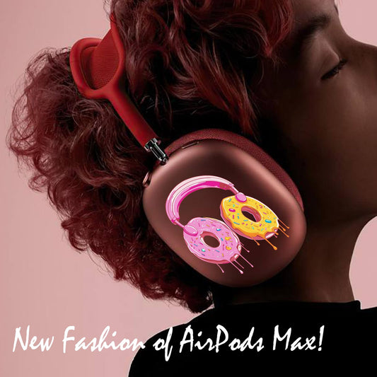 ROCKMAX for Sweet Pink AirPods Max Sticker Accessories, Attractive Decal Skin for Wireless Headphones, Compatible with AirPods Max Case Cover, Perfect Womens and Girls Gift with Cleaning Kit