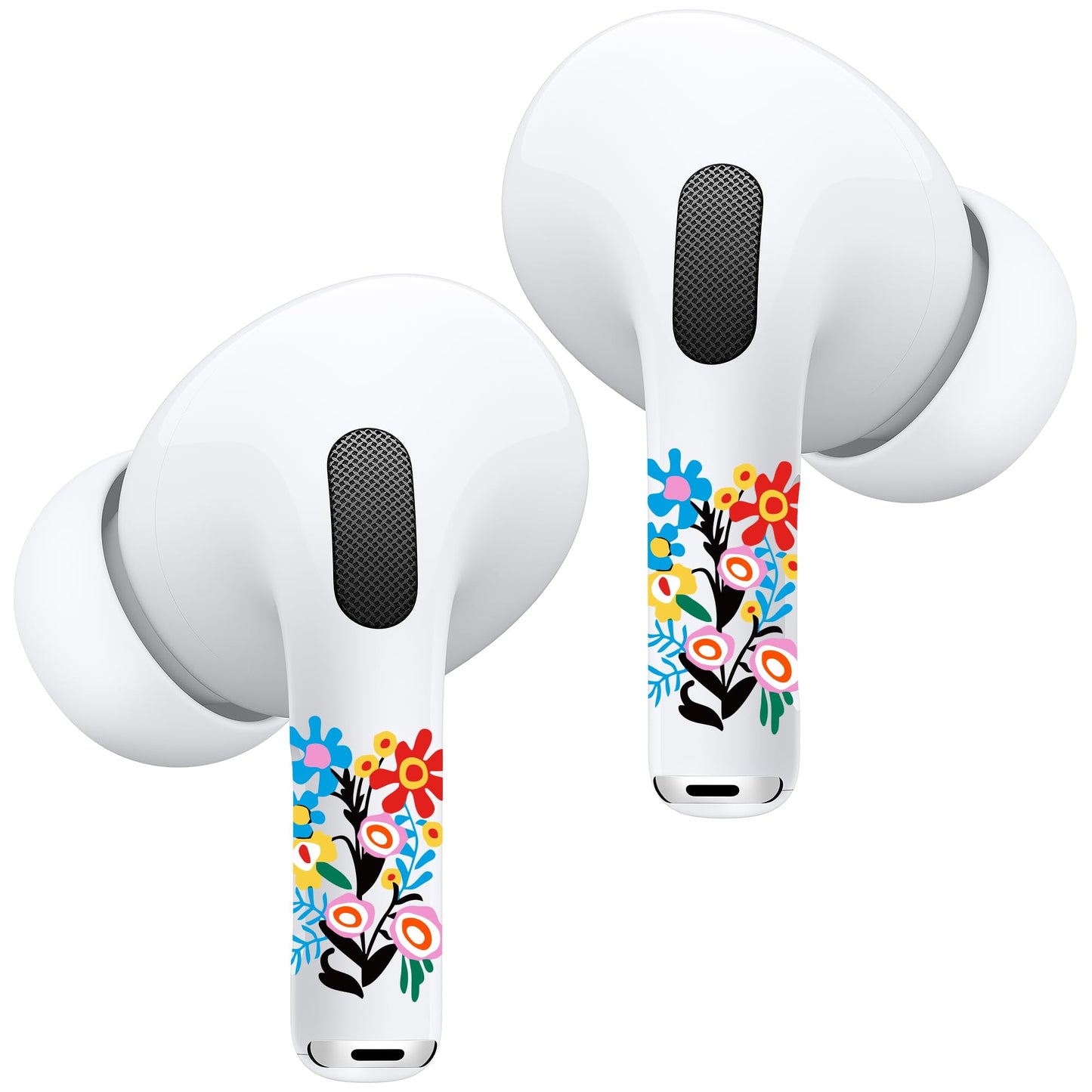 RockMax Universal Skin Wrap for AirPods, Easy to Identify, Wildflower Sticker Cover, Fit for AirPods Pro 3/2/1 and Gen 1/2/3/4, Fun Gift for Birthday