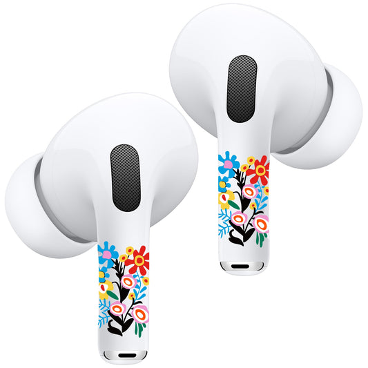 RockMax Universal Skin Wrap for AirPods, Easy to Identify, Wildflower Sticker Cover, Fit for AirPods Pro 3/2/1 and Gen 1/2/3/4, Fun Gift for Birthday