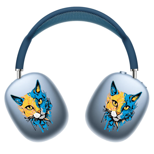 ROCKMAX Cheetah Decal Skin Accessories for AirPods Max, Power Stickers Wrap for Wireless Headphones Decor, Compatible to Transparent AirPods Max Case Cover, Men and Boys Gift with Cleaning Kits