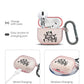 RockMax for AirPods 4 Case Cover with Art Skin, Cute TPU AirPods Case with Keychain Hook, Semi-Transparent Decorative Case for Women, Cute Cat, Clear Pink