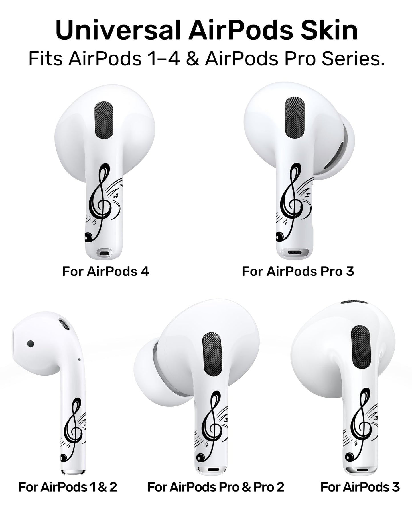 RockMax for AirPod Stickers, No More Mix-Ups, Universal Fit for AirPods Pro 3/2/1 and Gen 1/2/3/4, Number 1 Skin Cover, Custom Gift for Women and Teens