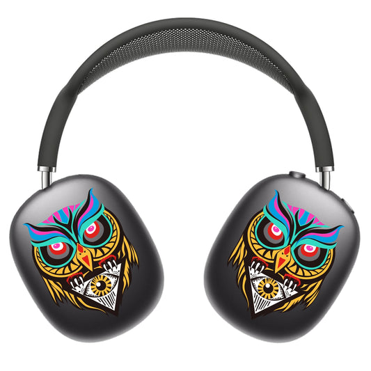 ROCKMAX Owl Distinction Skin Cover for AirPods Max, Cute Decal Sticker for Headphones, Earphones Accessories Compatible with Transparent AirPods Max Case Cover, Funny Gift with Cleaning Kit