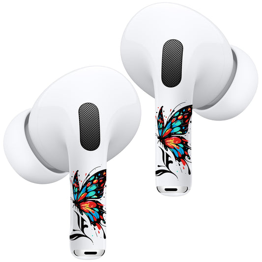 RockMax for AirPods 4 Skin Wraps, Helps Avoid Mix-Ups, Universal Fit for AirPods Pro 3/2/1 and Gen 1/2/3/4, Butterfly Sticker Cover, Gift for Women and Teens