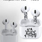 ROCKMAX for Black AirPods Cat Skin Set, Earbud + Charging Case Stickers with Applicator & Spare, Universal Fit for AirPods 1/2/3/4 & Pro/Pro 2/Pro 3, Sweat-Resistant, Removable