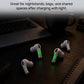 RockMax for AirPods Pro 3 Skin, Glow-in-The-Dark Death Smile Sticker for AirPods 4th Gen, Works with AirPod Case, Easy to Identify, Fits AirPods 1/2/3/4 and AirPods Pro 1/2/3(Universal Fit)