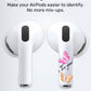RockMax for AirPod Pro Skin, Universal Butterfly Sticker Wrap for AirPods 1/2/3/4 & Pro 1/2/3, Pink Tattoos, Easy to Identify, Case Friendly, Custom Gift for Women and Girls