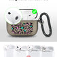 RockMax for AirPods Pro 3 Case Cover with Art Skin, Cute TPU AirPods Case with Keychain Hook, Semi-Transparent Decorative Case for Women, Leopard, Clear Black