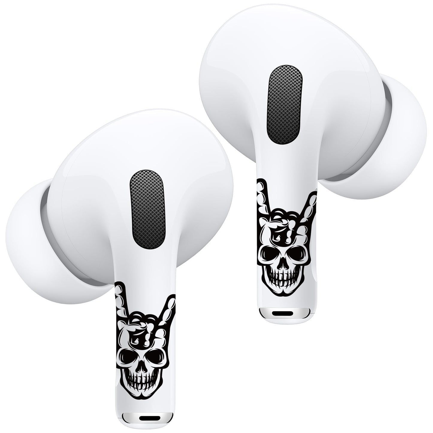 RockMax Universal Stickers for AirPod, No More Mix-Ups, for AirPods Pro 3/2/1 and Gen 1/2/3/4, Black Rock Skin Cover, Custom Gift for Women and Teens