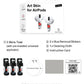 RockMax for AirPods Sticker Skin, Easy to Identify, Universal Fit for AirPods Pro 3/2/1 and Gen 1/2/3/4, Black Wrap Cover, for Teens and Adults