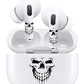 ROCKMAX for AirPods Sticker Skin Set, Earbud + Charging Case Wrap Decals, Applicator Included + Spare, Fits AirPods 1/2/3/4 & Pro/Pro 2/Pro 3 – Dripping Skull