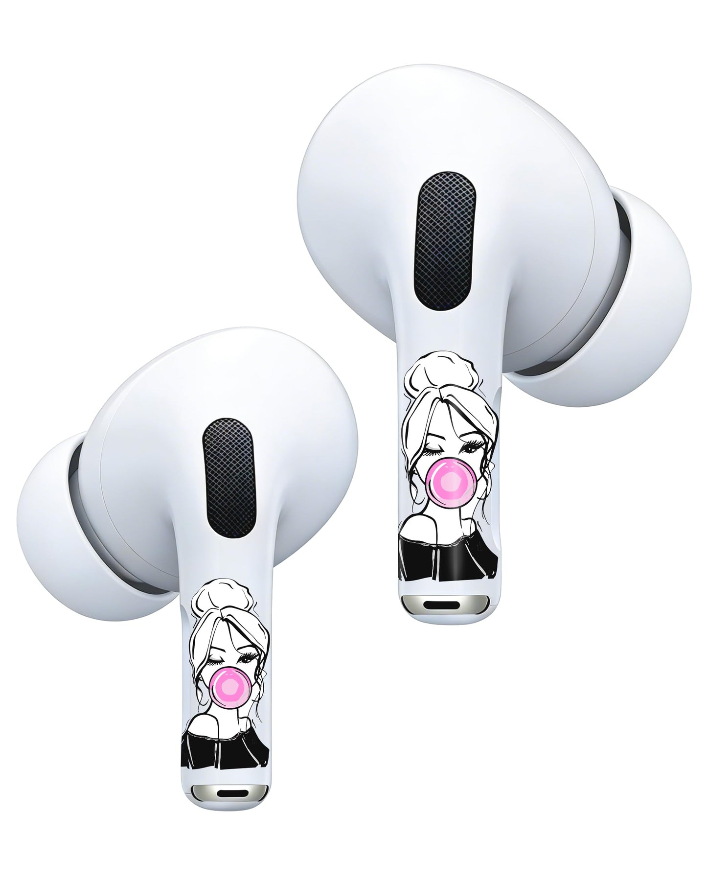 RockMax for AirPods Pro 2 Skin Accessories, Fashion Girl Sticker for Air Pods 4th Gen, Durable Tattoo Wrap, Case Friendly, Compatible with AirPods 1/2/3/4 and AirPods Pro 1/2/3(Universal Fit)