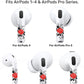 RockMax for AirPods Sticker Skin, Easy to Identify, Universal Fit for AirPods Pro 3/2/1 and Gen 1/2/3/4, Black Wrap Cover, for Teens and Adults