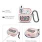 RockMax for AirPods 4 Case Cover with Art Skin, Cute TPU AirPods Case with Keychain Hook, Semi-Transparent Decorative Case for Women, Leopard, Clear Pink