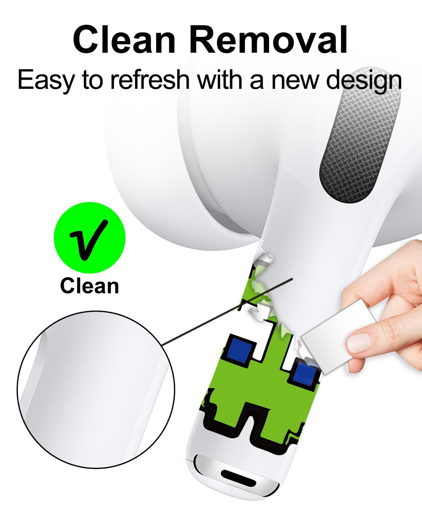 RockMax for AirPods Pro 2 Skin, Easy to Spot, Universal Fit for AirPods Pro 3/2/1 and Gen 1/2/3/4, Game Sticker Cover, Unique Gift for Women and Men