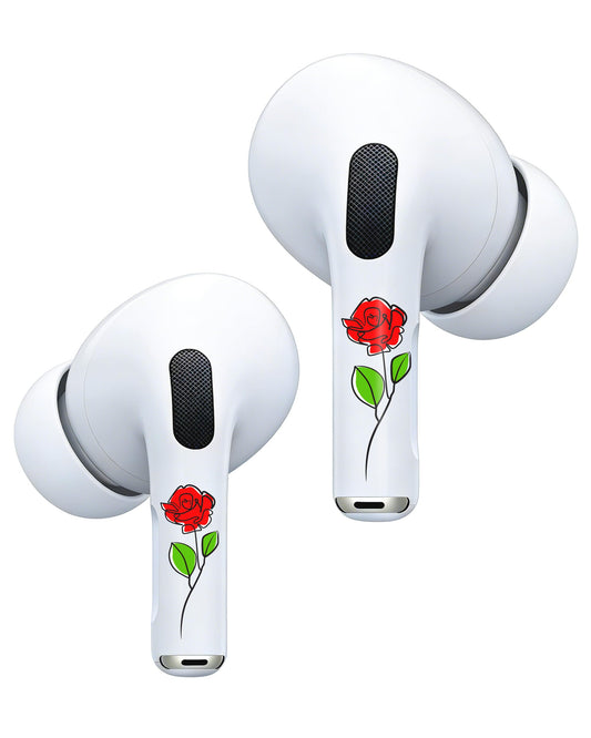 RockMax for AirPods 4 Skin, Easy to Identify, Universal Fit for AirPods Pro 3/2/1 and Gen 1/2/3/4, Classic Rose Sticker Cover, Girly Gifts for Birthday and Party