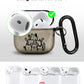 RockMax for AirPods 4 Case Cover with Art Skin, Cute TPU AirPods Case with Keychain Hook, Semi-Transparent Decorative Case for Women, Cute Cat, Clear Black