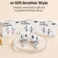 RockMax for AirPods 4 Skin, Black Skull Decal Sticker for Air Pods 4th Gen, Durable Tattoo Wrap, Case Friendly, Easy to Identify, Compatible with AirPods 1/2/3/4 and AirPods Pro 1/2/3(Universal Fit)
