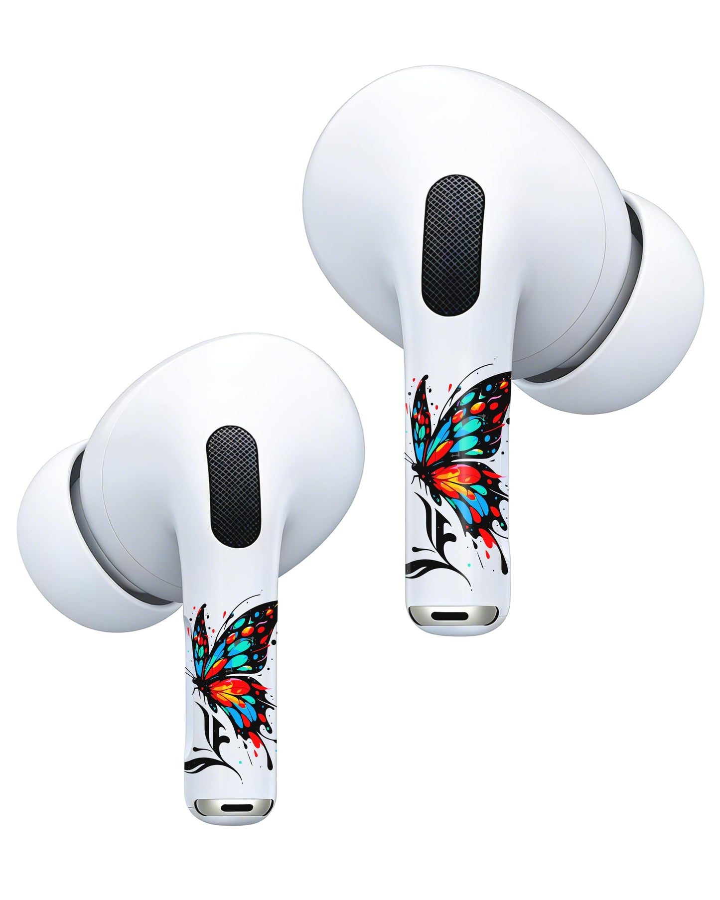 RockMax for AirPods 4 Skin Wraps, Helps Avoid Mix-Ups, Universal Fit for AirPods Pro 3/2/1 and Gen 1/2/3/4, Butterfly Sticker Cover, Gift for Women and Teens