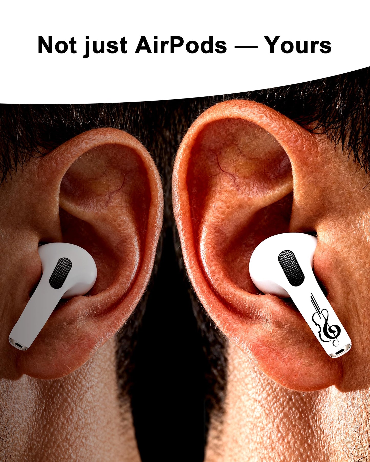 RockMax Universal Skin Accessories for AirPods Pro, Easy to Spot, Guitar Sticker Cover, for AirPods Pro 3/2/1 and Gen 1/2/3/4, Unique Gift