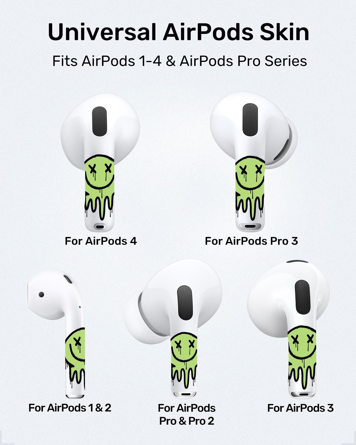 RockMax Glowing Spider Skin for AirPods, Easy to Identify, Universal Sticker Wraps for AirPods Pro 3/2/1 and Gen 1/2/3/4, Cute Earbud Accessories