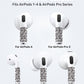 RockMax for AirPods 4 Skin，Universal Decal Sticker for AirPods Pro/Pro 2/Pro 3, Gen 1/2/3/4, Compatible with Clear AirPod Case, Durable Tattoo Wrap, Easy to Identify