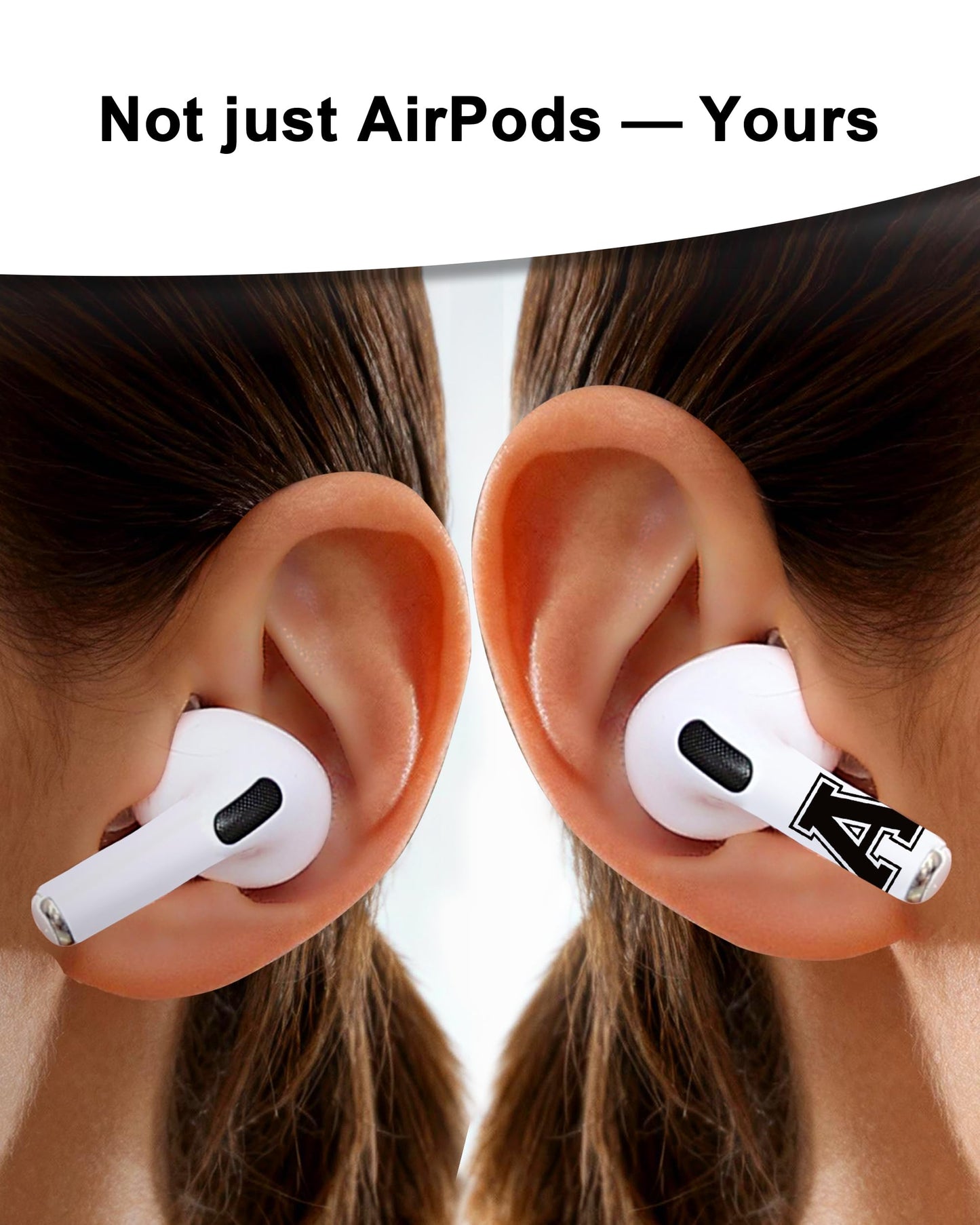 RockMax for AirPod Stickers, No More Mix-Ups, Universal Fit for AirPods Pro 3/2/1 and Gen 1/2/3/4, Letter A Skin Cover, Custom Gift for Women and Teens