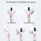 RockMax for AirPod Pro Skin, Universal Butterfly Sticker Wrap for AirPods 1/2/3/4 & Pro 1/2/3, Pink Tattoos, Easy to Identify, Case Friendly, Custom Gift for Women and Girls