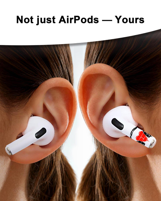 RockMax for AirPods Pro 2 Skin, Easy to Spot, Universal Fit for AirPods Pro 3/2/1 and Gen 1/2/3/4, Headphone Sticker Cover, Unique Gift for Women and Men