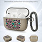RockMax for AirPods Pro 3 Case Cover with Art Skin, Cute TPU AirPods Case with Keychain Hook, Semi-Transparent Decorative Case for Women, Leopard, Clear Black