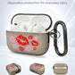 RockMax for AirPods Pro 3 Case Cover with Art Skin, Cute TPU AirPods Case with Keychain Hook, Semi-Transparent Decorative Case for Women, Red Lips, Clear Black