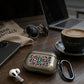 RockMax for AirPods Pro 3 Case Cover with Art Skin, Cute TPU AirPods Case with Keychain Hook, Semi-Transparent Decorative Case for Women, Leopard, Clear Black