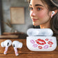 ROCKMAX Black Accessories for AirPods 2nd Gen, Cat Paw Decal Skin Sticker for Earphones and Charging Case, Earbuds Case Cover Wrap for Women and Teens, with Cleaning Kits for Customization
