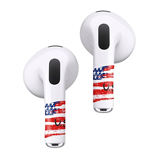 ROCKMAX USA Flag Sticker for AirPods 3, Premium Skin Cover and Accessories, Ideal for Patriotic Ear Buds Customization, Easy Installation for Stylish Men and Women