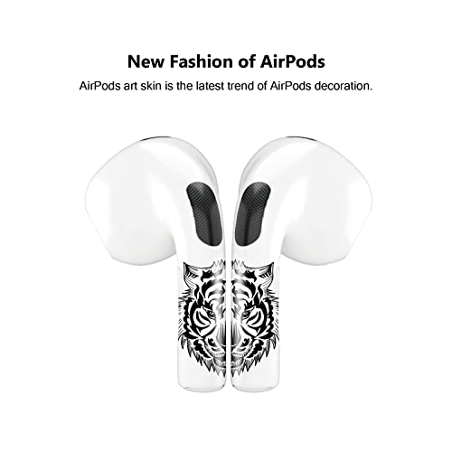 ROCKMAX Black Leopard Print Decal for AirPods 3, Adorable Skin Wrap and Accessories, Ideal for Stylish Women and Girls, Easy Installation for Fashionable Earbuds Customization