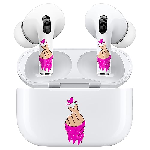 ROCKMAX for AirPods Pro 2 Skin, Custom Decal for Earbuds and Charging Case, Identify Air Pods Headphones with Gift Sticker Accessories Bundle, Includes Cleaning Kits and Installation Tool-Love