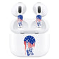 ROCKMAX Blue Accessories for AirPods 3rd Generation, American Flag Decal Skin Sticker for Earphones and Charging Case, Earbuds Case Cover Wrap for Adults and Teens, with Cleaning Kits
