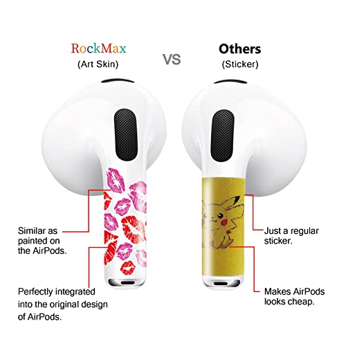 ROCKMAX USA Flag Sticker for AirPods 3, Premium Skin Cover and Accessories, Ideal for Patriotic Ear Buds Customization, Easy Installation for Stylish Men and Women