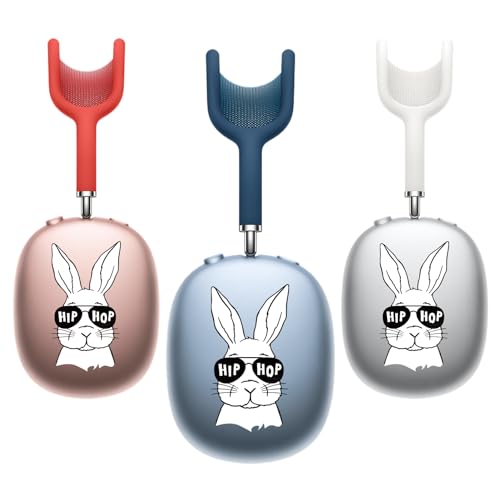 ROCKMAX Bunny Sticker for AirPods Max, Lovely Decal Skin for Wireless Headphones, Stylish Rabbit Accessories Compatible to AirPods Max Case Cover, Unique Gift for Teens, with Cleaning Kit
