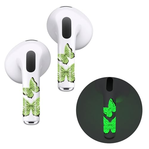 ROCKMAX Luminous AirPods Skins 3rd Generation, Cool AirPods 3 Sticker Glow in The Dark, Fancy AirPods Skin Wraps Customization with Easy Installation Tool (230YG)