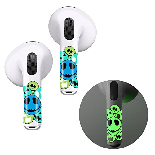 ROCKMAX Luminous AirPods Skins 3rd Generation, Cool AirPods 3 Sticker Glow in The Dark, Fancy AirPods Skin Wraps Customization with Easy Installation Tool (249YG)