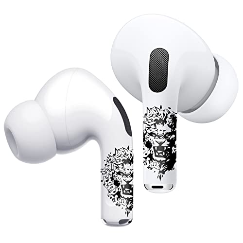 ROCKMAX Distinctive AirPod Pro Skin, Custom AirPods Pro 2 Sticker Cover, Lion Decal Stickers from Apple Earpods Pro Accessories, with Set Up Applicator (Lion 128)