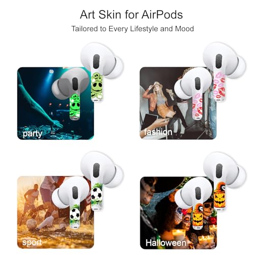 ROCKMAX for AirPods Pro 2 Skin Accessories, Reindeer Christmas Decor Sticker Wrap for Men, Women, Boys and Girls Gift, Unique Tattoos Compatible to AirPods Pro 2nd Generation Case Cover