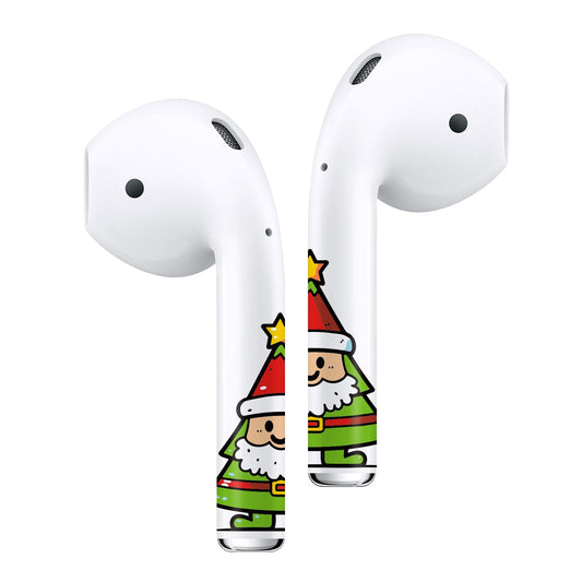 ROCKMAX for AirPods 2 Skin Accessories, Green Christmas Tree Decoration Sticker Wrap for Men, Women, Boys and Girls Gift, Unique Tattoos Compatible to Air Pods 2nd Generation Case Cover