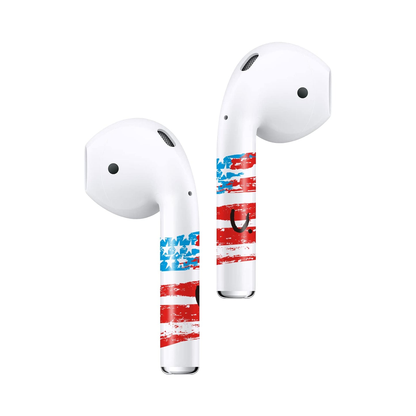 ROCKMAX Skin for AirPods 2nd Generation, Personalized Teens Decal for Apple AirPods Gen 2 Earbuds Stem Decoration, Cute Stickers with Cleaning Kit and Professional Installation Tool-American Flag