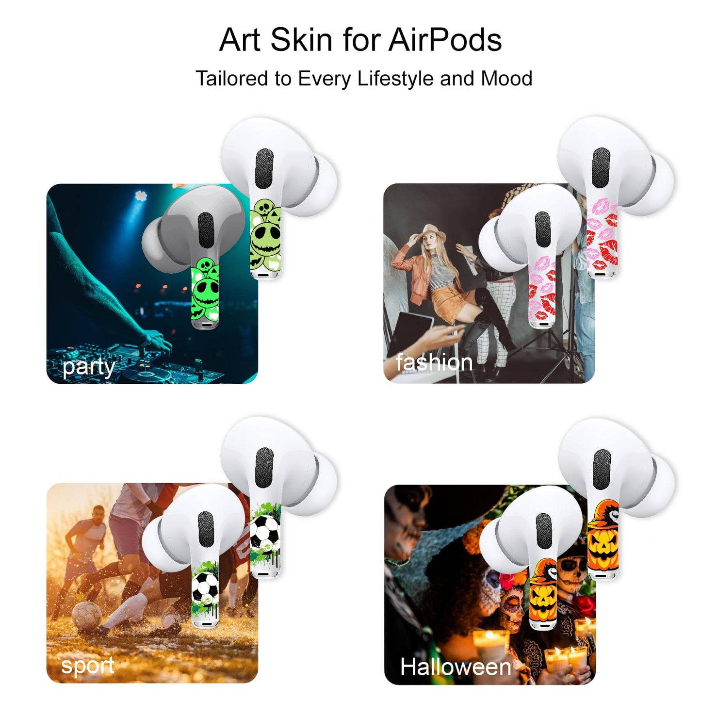 ROCKMAX for AirPods Pro 2 Skin Accessories, Yellow Deer Christmas Decor Sticker Wrap for Men, Women, Boys and Girls Gift, Unique Tattoos Compatible to AirPods Pro 2nd Generation Case Cover
